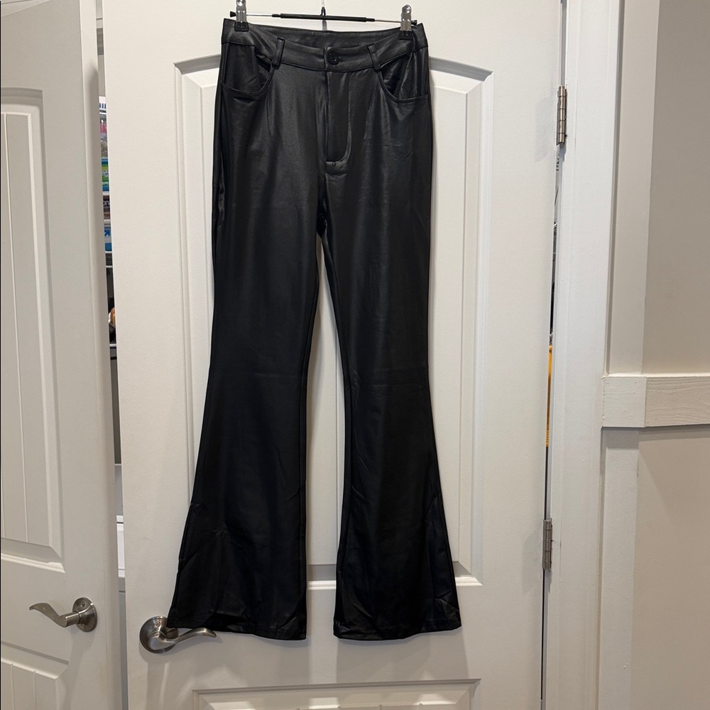 Elegant Black Flare Women's Pants